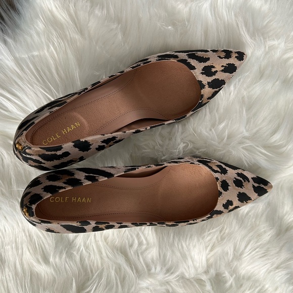 Brand new in box Cole Haan leopard print heels, size 10B - Picture 3 of 9